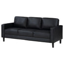  Coaster Furniture Ruth 508361 Upholstered Track Arm Sofa - Black IMAGE 4