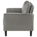  Coaster Furniture Ruth 508366 Upholstered Track Arm Loveseat - Grey IMAGE 4