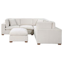  Coaster Furniture Lakeview 551461-SETA 5 pc Upholstered Modular Sectional Sofa - Ivory IMAGE 4