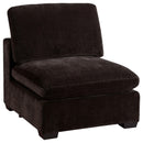  Coaster Furniture Lakeview 551464-SET 6 pc Upholstered Modular Sectional Sofa - Dark Chocolate IMAGE 2