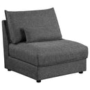  Coaster Furniture Sasha 551681-SETB 3 pc Upholstered Sofa - Barely Black IMAGE 10