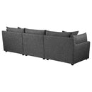  Coaster Furniture Sasha 551681-SETB 3 pc Upholstered Sofa - Barely Black IMAGE 6