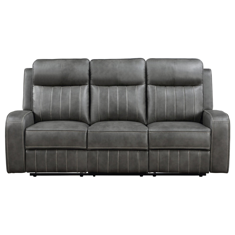 Coaster Furniture Raelynn 603191 Upholstered Track Arm Motion Sofa - Grey IMAGE 4