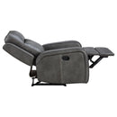  Coaster Furniture Raelynn 603193 Upholstered Track Arm Recliner - Grey IMAGE 8