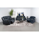  Coaster Furniture Sloane 610273 Upholstered Padded Arm Recliner Chair - Blue IMAGE 9