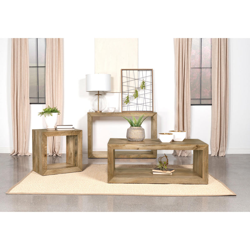 Coaster Furniture Benton 704838 Rectangular Solid Wood Coffee Table - Natural IMAGE 6