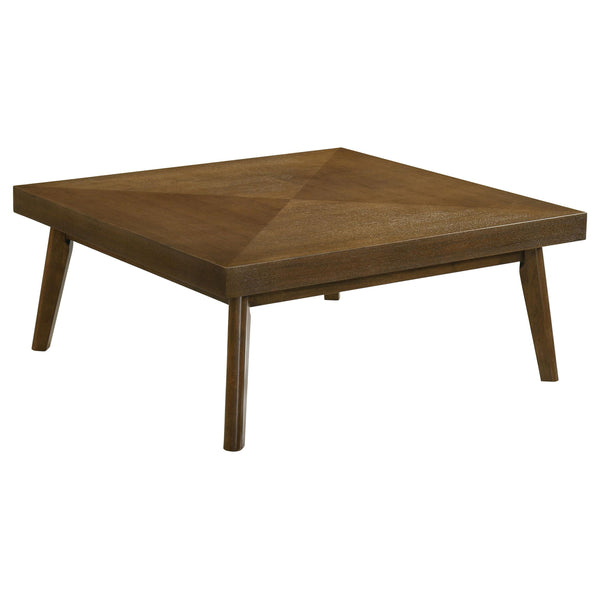 Coaster Furniture Westerly 707798 Square Wood Coffee Table With Diamond Parquet - Walnut IMAGE 1