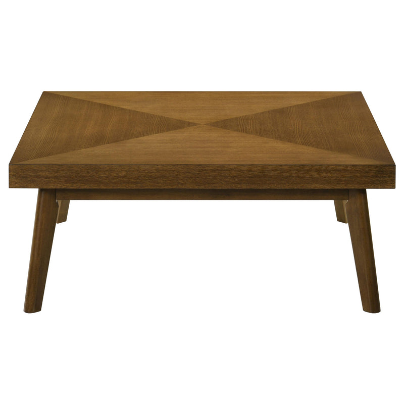 Coaster Furniture Westerly 707798 Square Wood Coffee Table With Diamond Parquet - Walnut IMAGE 3