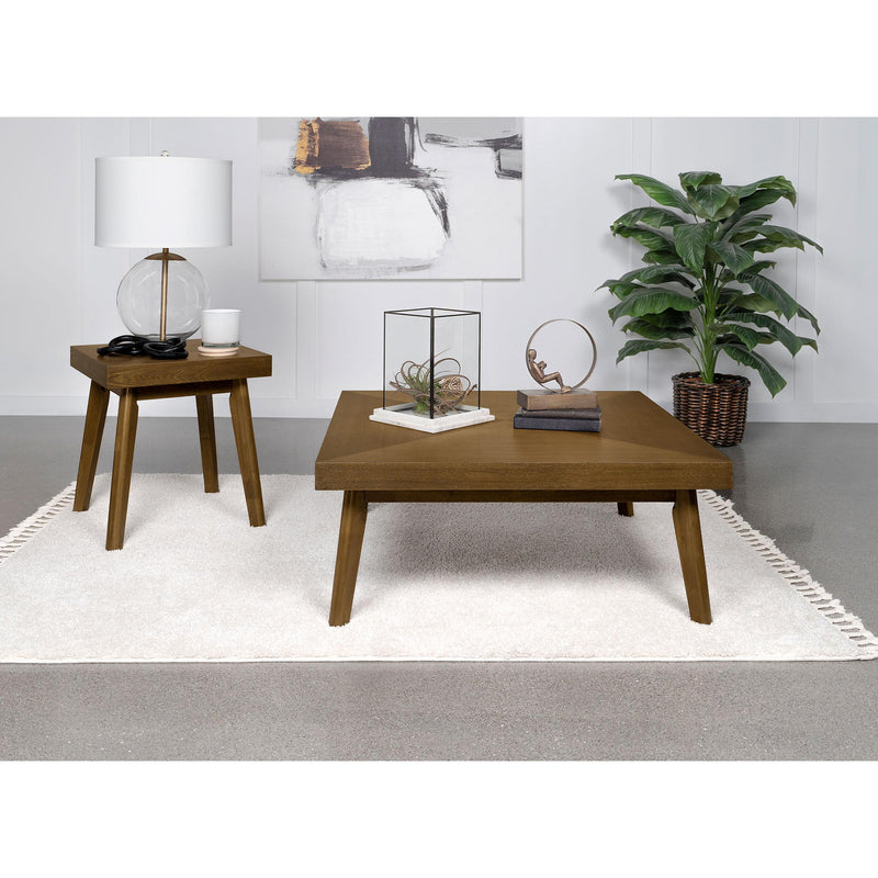 Coaster Furniture Westerly 707798 Square Wood Coffee Table With Diamond Parquet - Walnut IMAGE 5