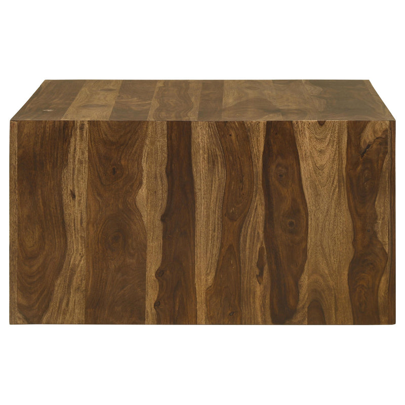 Coaster Furniture Odilia 708418 Square Solid Wood Coffee Table - Auburn IMAGE 4