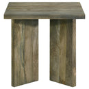 Coaster Furniture Andando 708497 Square Solid Wood End Table - Mango Brown IMAGE 2