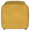  Coaster Furniture Summer 910292 Fabric Upholstered Tufted Accent Bench - Mustard Yellow IMAGE 4