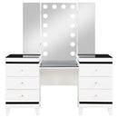 Coaster Furniture Talei 930244 6-Drawer Vanity Set with Lighting - Black and White IMAGE 4