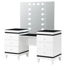 Coaster Furniture Talei 930244 6-Drawer Vanity Set with Lighting - Black and White IMAGE 5
