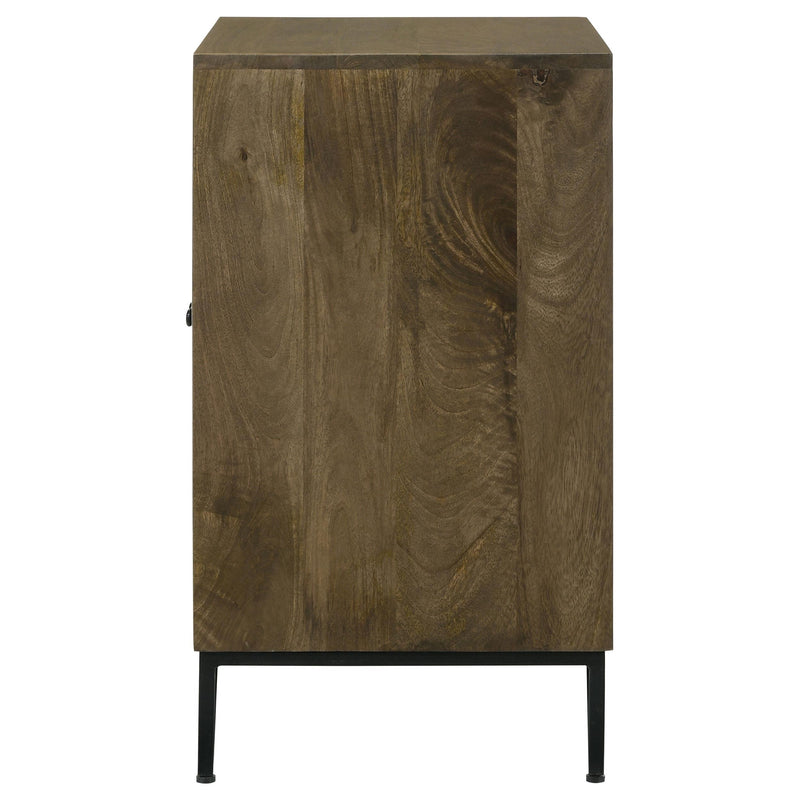 Coaster Furniture Zaria 950391 2-door Wood Trellis Accent Storage Cabinet - Brown IMAGE 5