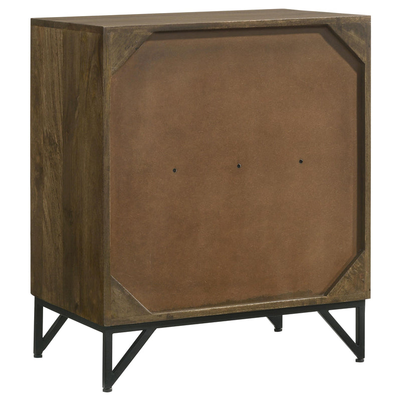 Coaster Furniture Zaria 950391 2-door Wood Trellis Accent Storage Cabinet - Brown IMAGE 6