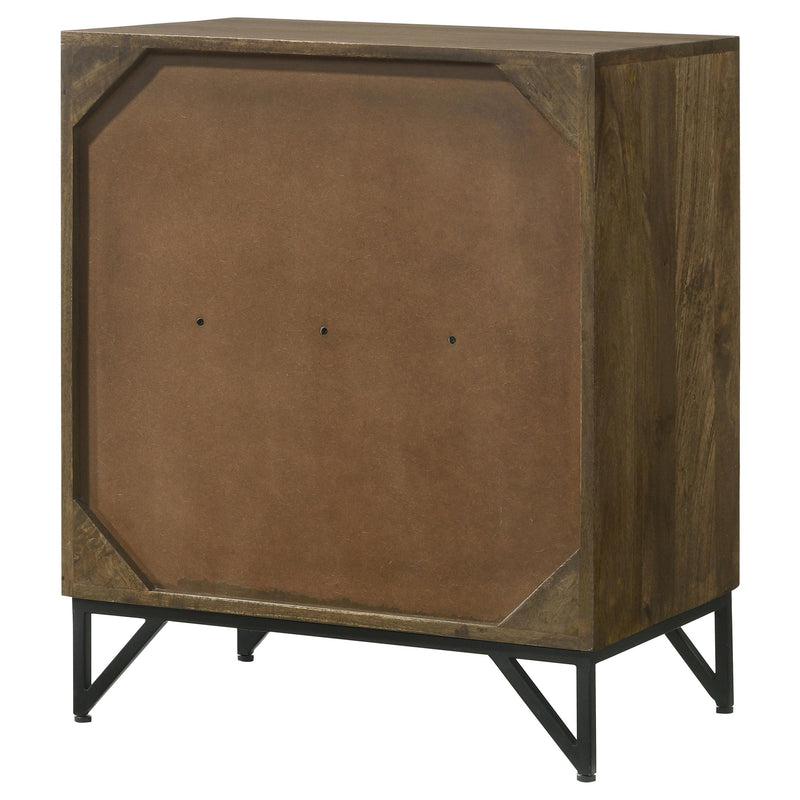Coaster Furniture Zaria 950391 2-door Wood Trellis Accent Storage Cabinet - Brown IMAGE 7