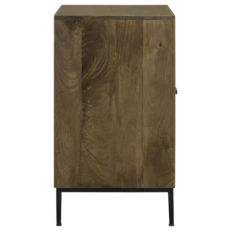 Coaster Furniture Zaria 950391 2-door Wood Trellis Accent Storage Cabinet - Brown IMAGE 8