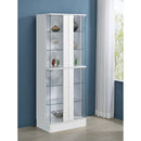  Coaster Furniture Cabra 950397 4-door LED Curio Display Cabinet - White High Gloss IMAGE 11
