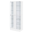  Coaster Furniture Cabra 950397 4-door LED Curio Display Cabinet - White High Gloss IMAGE 5