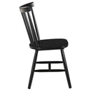 Coaster Furniture Hollyoak 183042 Windsor Wood Dining Side Chair - Black (Set of 2) IMAGE 7