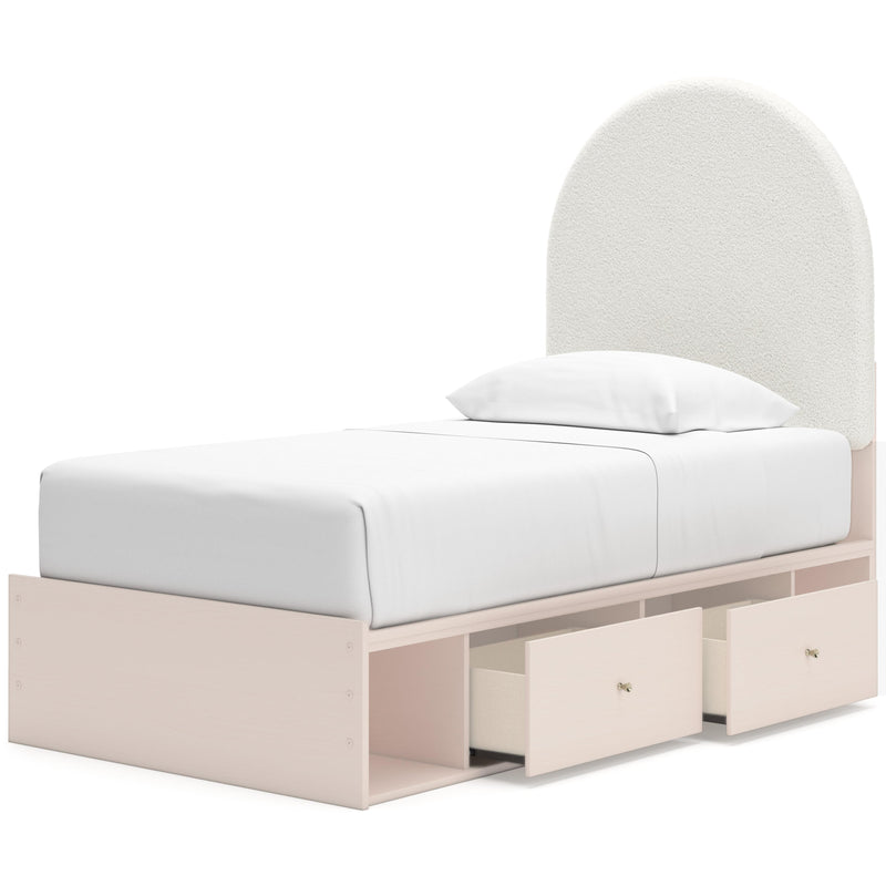 Signature Design by Ashley Wistenpine B1323B12 Twin Upholstered Panel Bed with Storage IMAGE 2