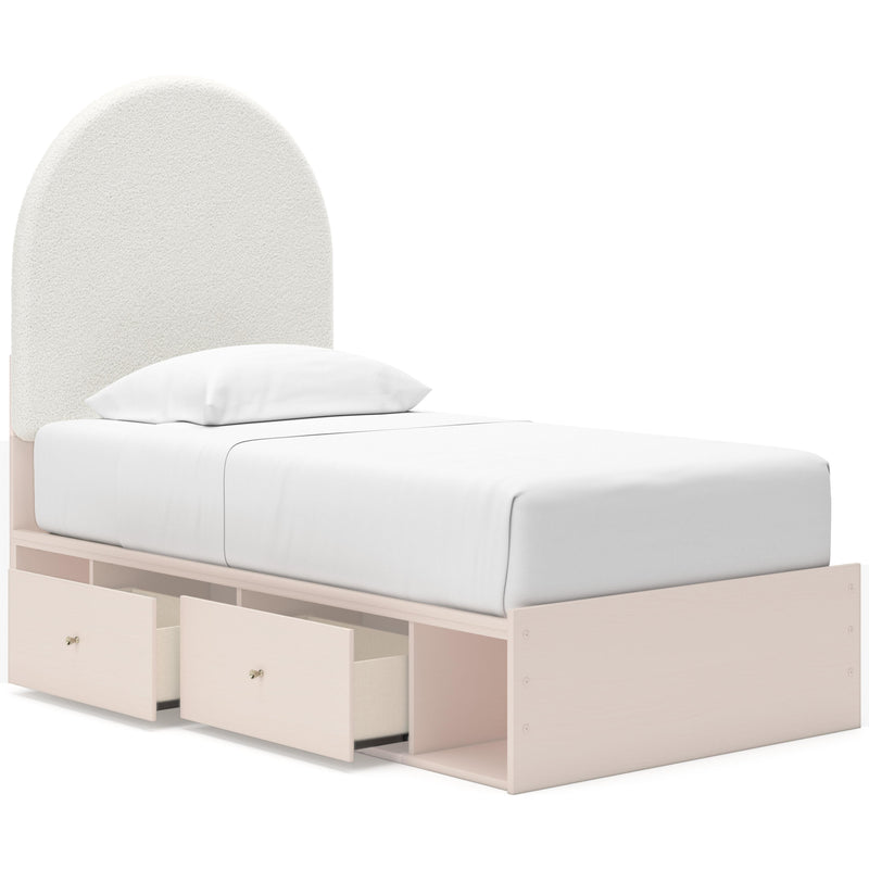 Signature Design by Ashley Wistenpine B1323B14 Twin Upholstered Panel Bed with Storage IMAGE 2