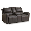  Signature Design by Ashley Boxmere U1310096 Double Reclining Power Loveseat with Console IMAGE 1