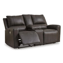  Signature Design by Ashley Boxmere U1310096 Double Reclining Power Loveseat with Console IMAGE 2