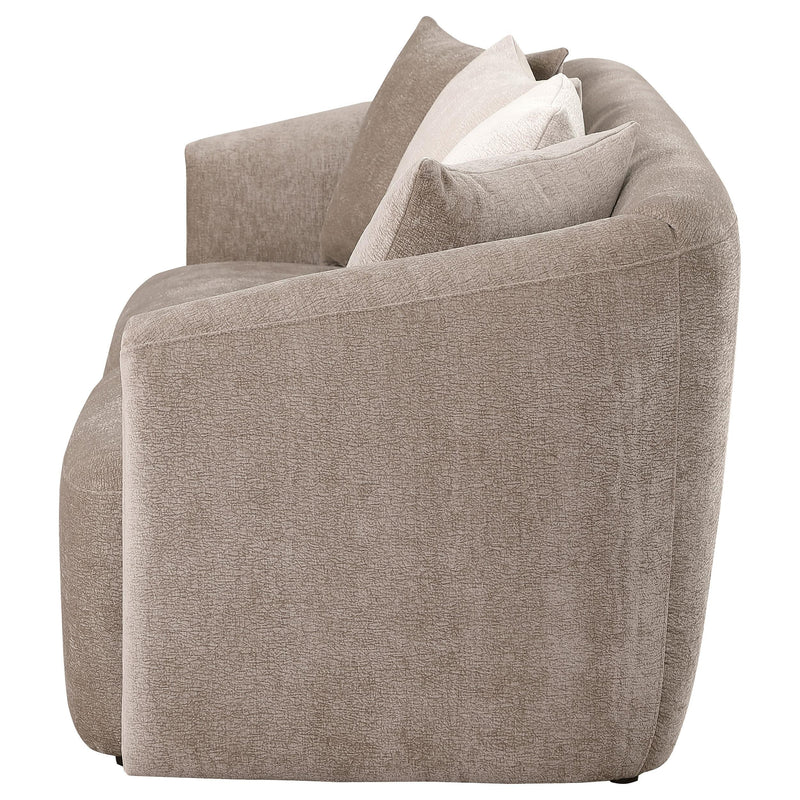 Coaster Furniture Townsend 504754 Chenille Upholstered Rolled Arm Sofa - Latte IMAGE 5
