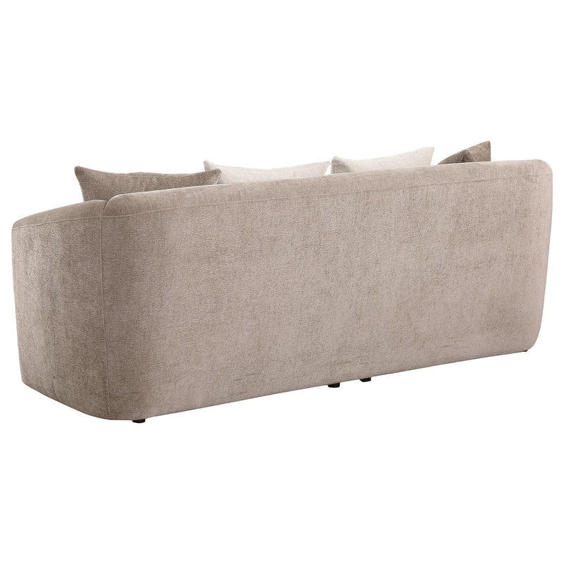 Coaster Furniture Townsend 504754 Chenille Upholstered Rolled Arm Sofa - Latte IMAGE 6