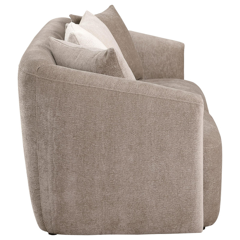 Coaster Furniture Townsend 504754 Chenille Upholstered Rolled Arm Sofa - Latte IMAGE 8