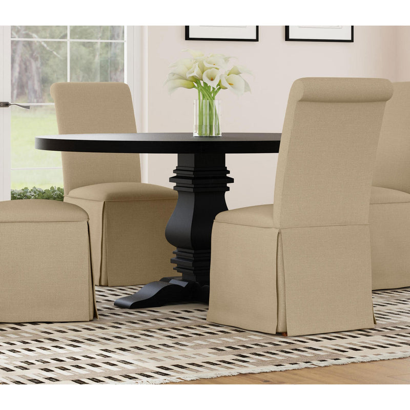 Coaster Furniture Florence 115530 Round 60-inch Pedestal Base Dining Table - Black IMAGE 5