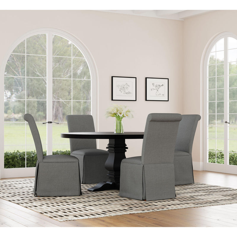 Coaster Furniture Florence 115530 Round 60-inch Pedestal Base Dining Table - Black IMAGE 6