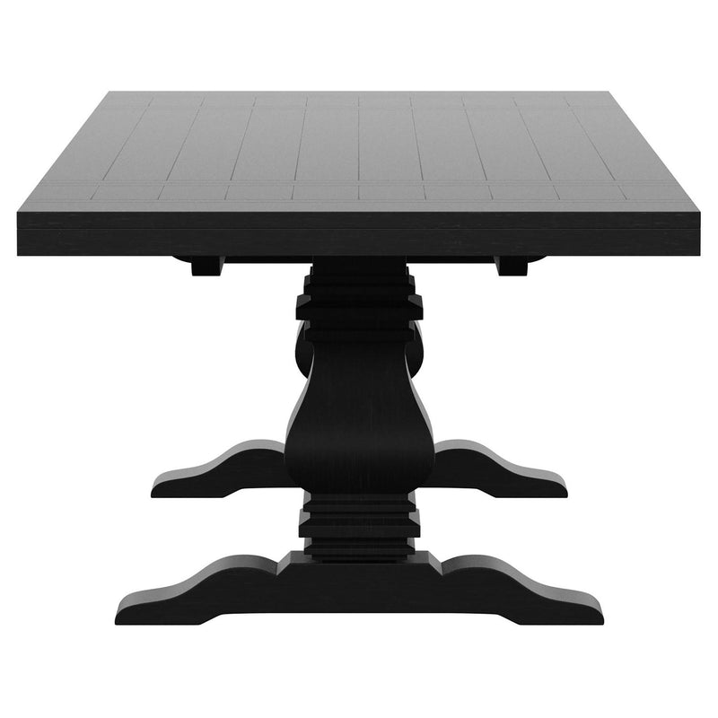  Coaster Furniture Florence 115531 126-inch Extension Dining Table - Distressed Black IMAGE 10