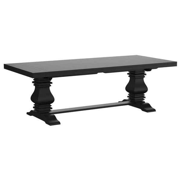  Coaster Furniture Florence 115531 126-inch Extension Dining Table - Distressed Black IMAGE 1