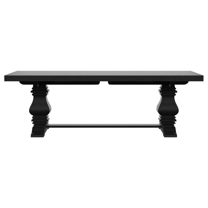  Coaster Furniture Florence 115531 126-inch Extension Dining Table - Distressed Black IMAGE 5