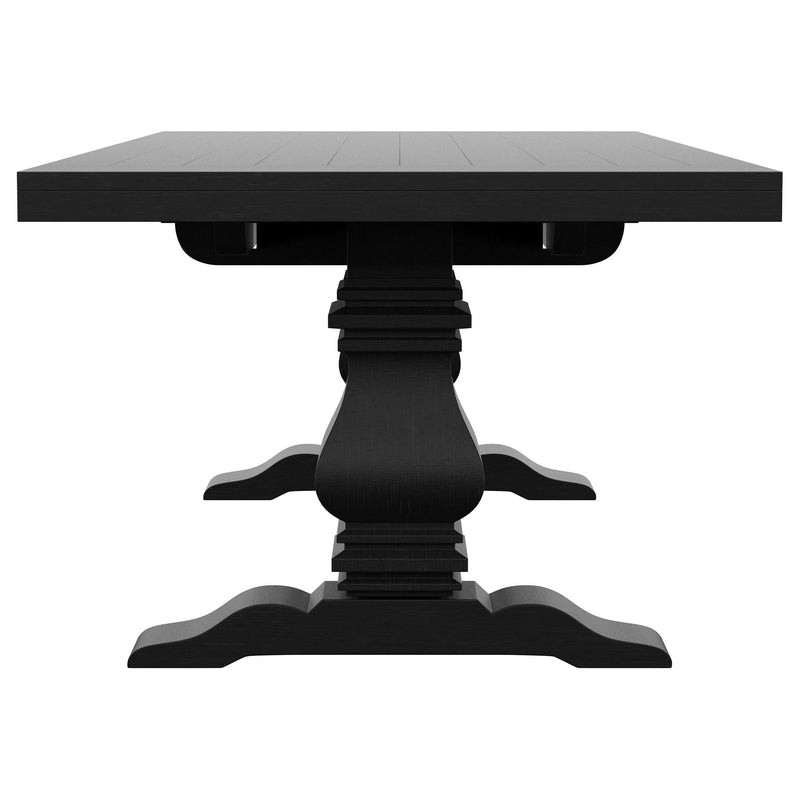  Coaster Furniture Florence 115531 126-inch Extension Dining Table - Distressed Black IMAGE 9