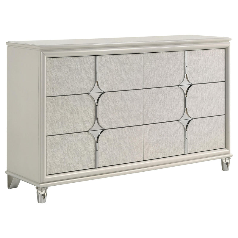 Olivia Pearl White 6-Drawer Dresser Olivia Pearl White 6-Drawer Dresser