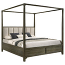  Coaster Furniture Gran Park 224931KE Eastern King Canopy Bed - Dark Cocoa IMAGE 1