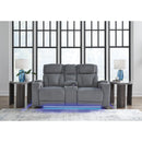  Signature Design by Ashley Studio Cave PC4980218 Power Reclining Loveseat with Console and Adjustable Headrest IMAGE 6