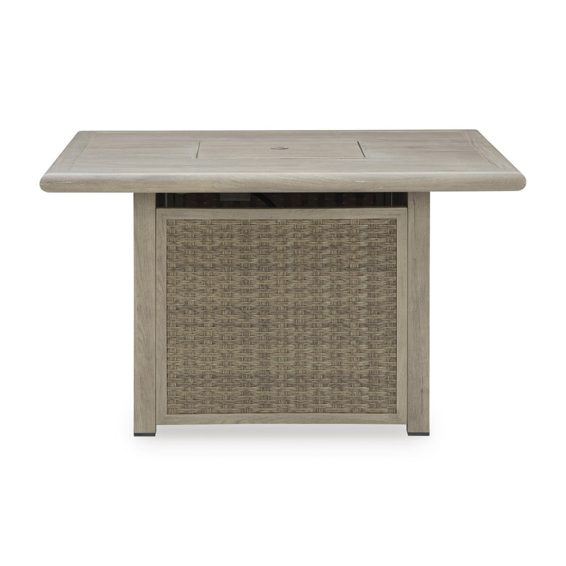  Signature Design by Ashley Cliff Trails PCP690-772 Square Fire Pit Table IMAGE 3