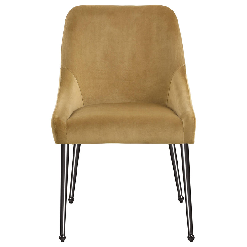 Coaster Furniture Mayette 107782 Upholstered Dining Side Chair - Cognac (Set of 2) IMAGE 2