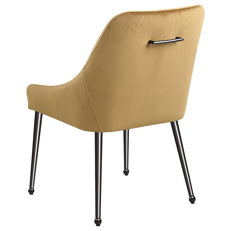 Coaster Furniture Mayette 107782 Upholstered Dining Side Chair - Cognac (Set of 2) IMAGE 5