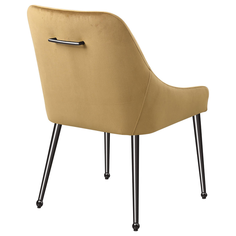 Coaster Furniture Mayette 107782 Upholstered Dining Side Chair - Cognac (Set of 2) IMAGE 6