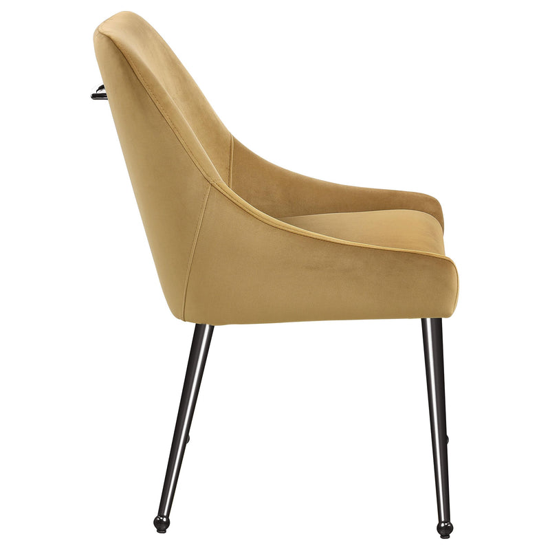 Coaster Furniture Mayette 107782 Upholstered Dining Side Chair - Cognac (Set of 2) IMAGE 7