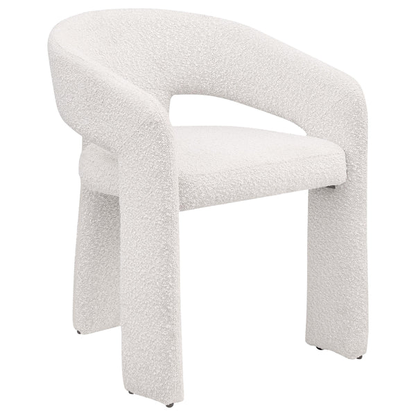 Coaster Furniture Eudora 108186 Boucle Upholstered Dining Side Chair - Cream IMAGE 1
