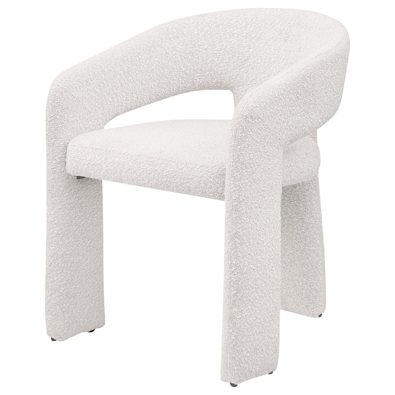 Coaster Furniture Eudora 108186 Boucle Upholstered Dining Side Chair - Cream IMAGE 4