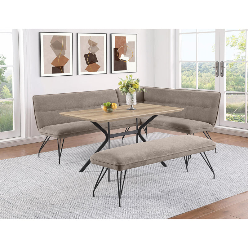 Coaster Furniture Dodson 108497 Fabric Upholstered Dining Bench - Taupe IMAGE 6