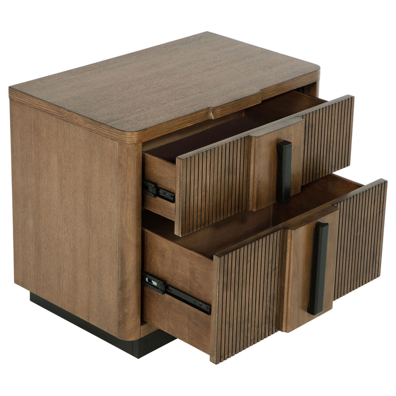  Coaster Furniture Terrace 224902 2-Drawer Nightstand Bedside Table - Ash Brown IMAGE 10